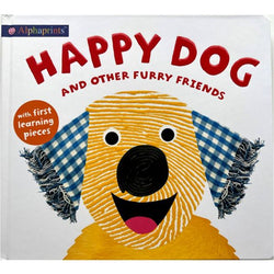 Happy Dog baby book with first learning pieces